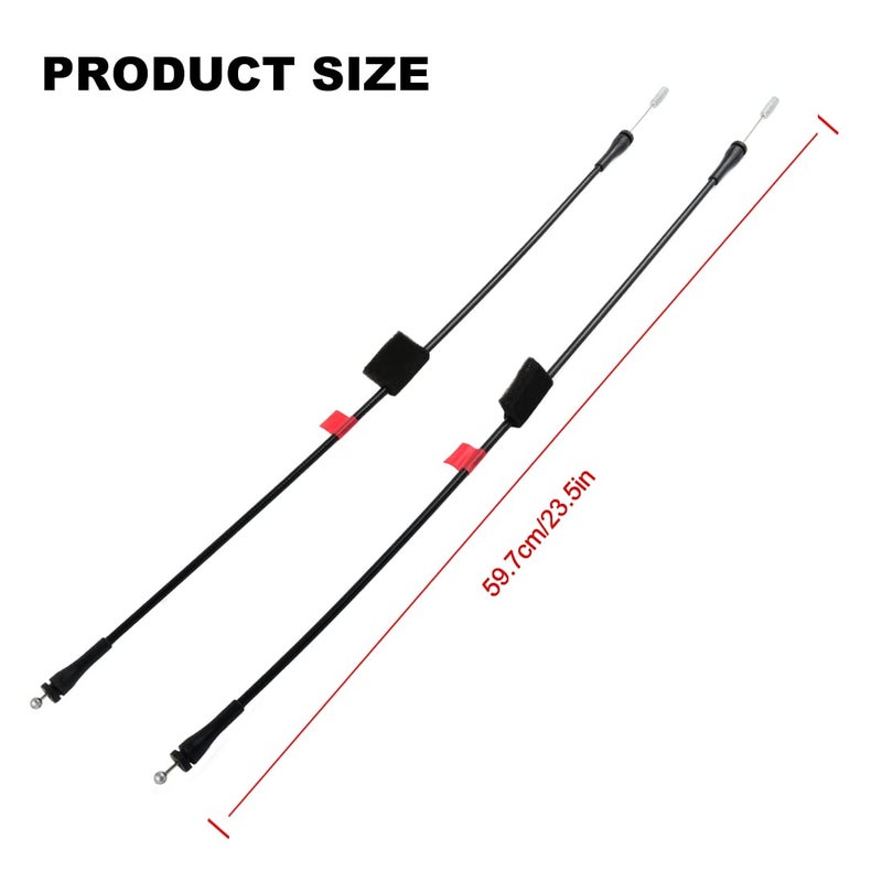 AUTOJARE Rear Left Right Side Door Lower Latch Cables for 1997-2003 F150 2004 F150 Heritage 1997-1999 F250 Replaces# 6L3Z18264A00C 6L3Z18264A01C - Image 5